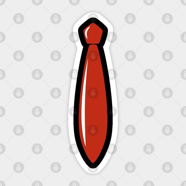 Shiny Red Tie Sticker by Axiomfox